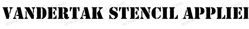 Vandertak Stencil Applied字体转换